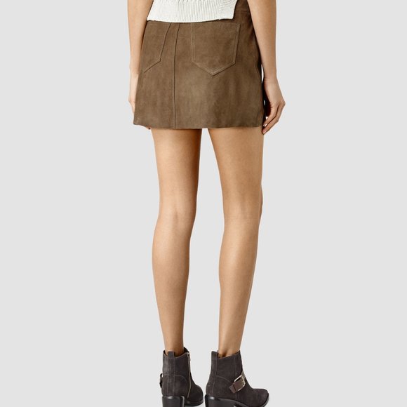 Brand new All Saints Leather Mini Skirt Size 2 - Picture 5 of 11